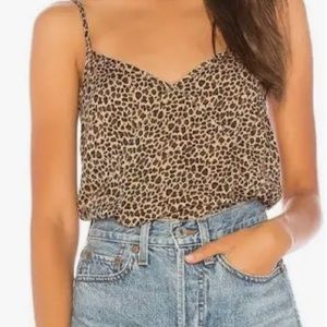 auguste leopard print tank top size 2